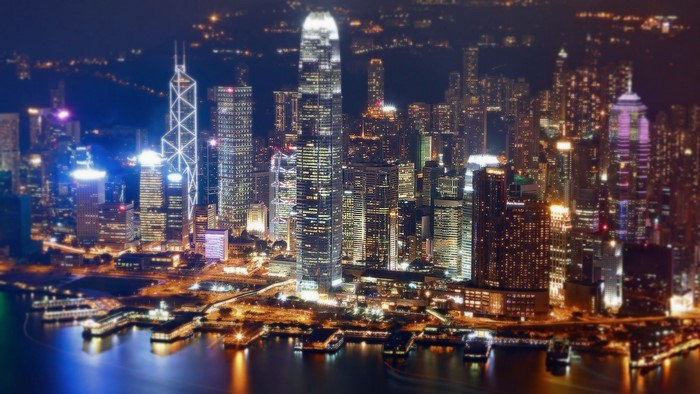 Hong Kong skyline at night
