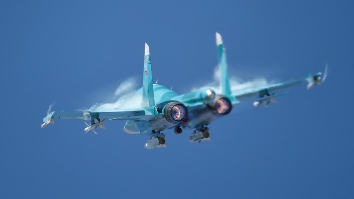 Sukhoi Su-34 fighter jet in flight