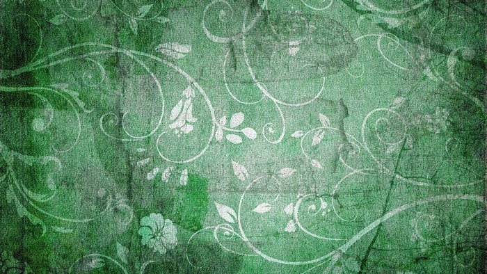 Green floral texture with grunge effect