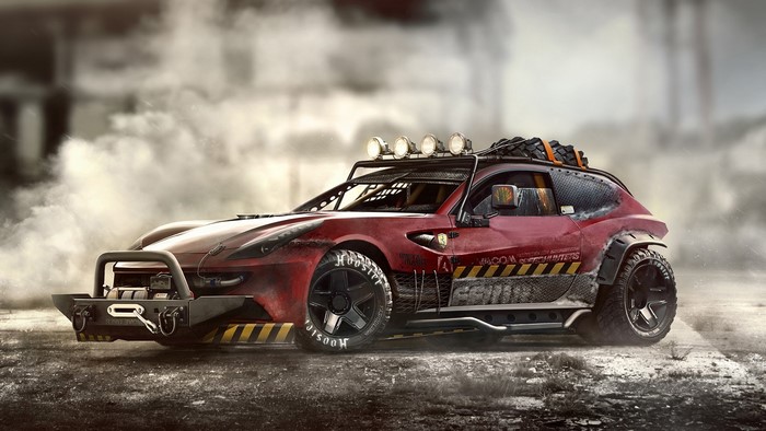 Modified Ferrari FF off-road car