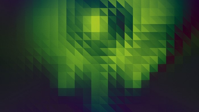 Abstract Green Geometric Pattern