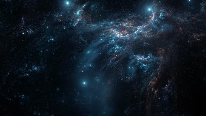 Cosmos with stars and nebulae