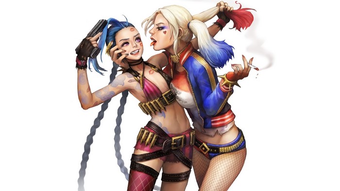 Jinx and Harley Quinn from DC Comics