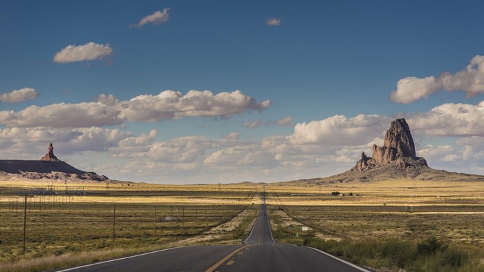 Monument Valley Road with Agathla Peak