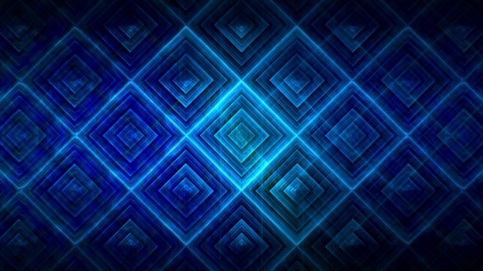 Blue fractal pattern with diamond shapes