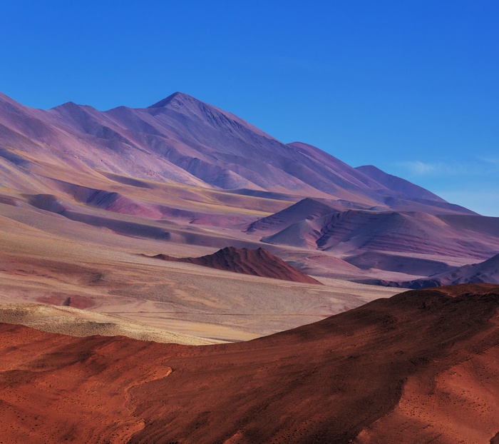 Colorful desert mountains in Northern Argentina
