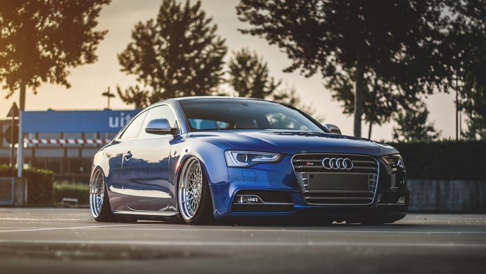 Blue Audi S5 Coupe