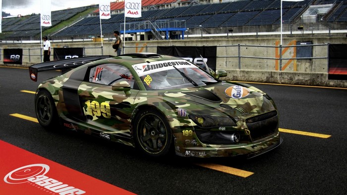 Audi R8 LMS GT3 camouflage race car