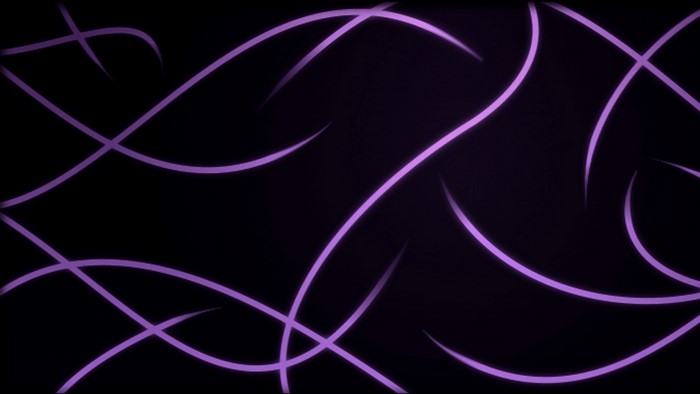 Abstract purple neon lines on black background