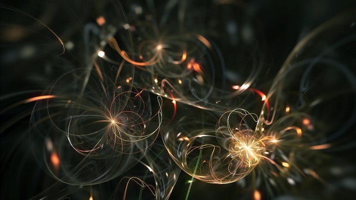 Abstract fractal sparks and light trails