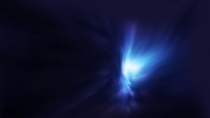 Abstract Blue Light Burst