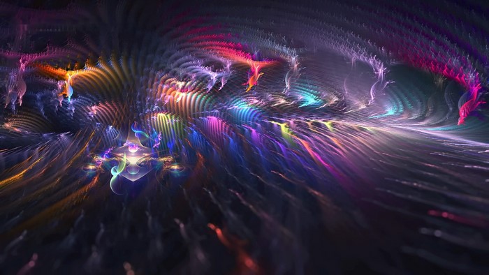 Abstract fractal art with vibrant colors