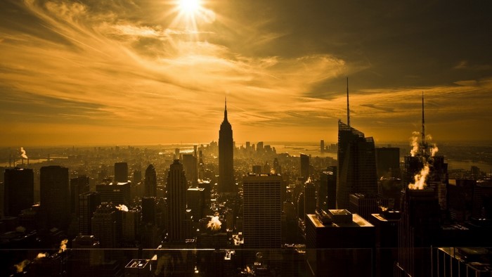 New York City Skyline at Sunset