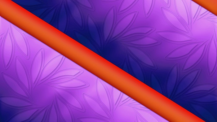 Abstract floral pattern with orange stripe