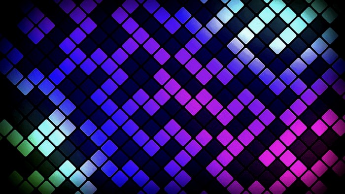 Abstract mosaic of glowing squares