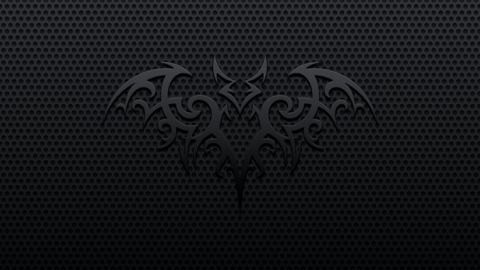 Black Tribal Bat Logo