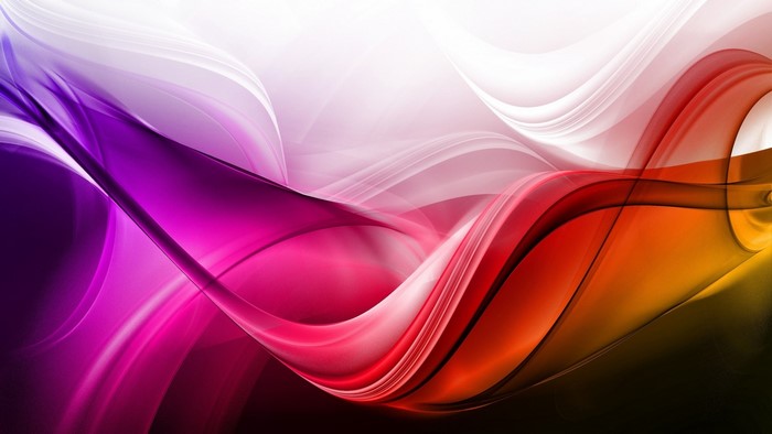 Abstract flowing waves of color