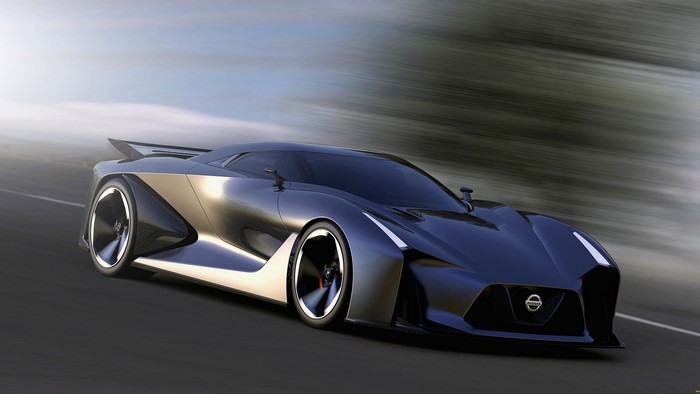 4K Nissan Concept Car on Road