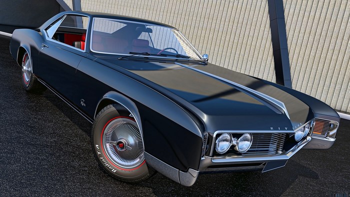 Black 1960s Buick Riviera Coupe