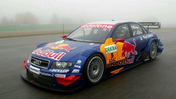 Red Bull Audi DTM race car on track