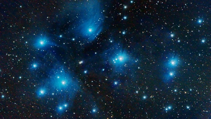 The Pleiades star cluster in Taurus