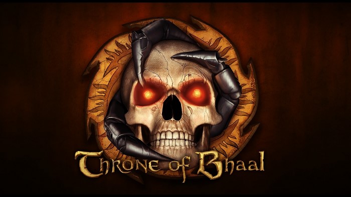 Throne of Bhaal logo with skull and scorpion