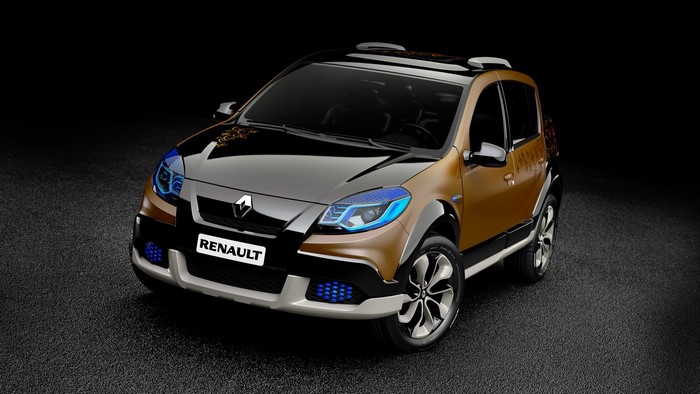 Renault concept car with blue headlights