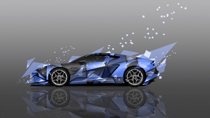 Lamborghini Asterion abstract art
