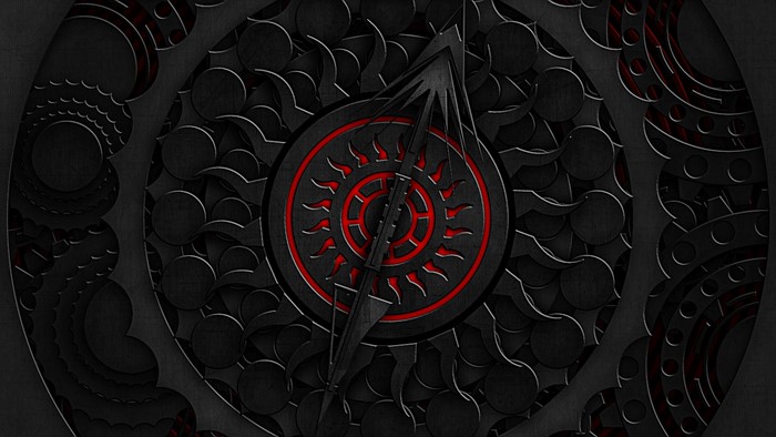 Dark Rower Disc with Red Sun Symbol