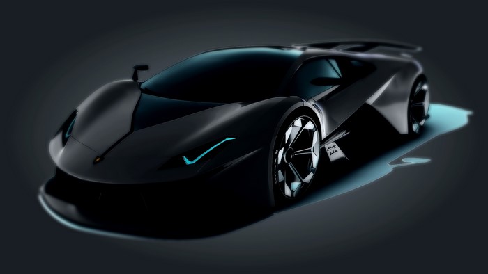 Black Lamborghini concept car