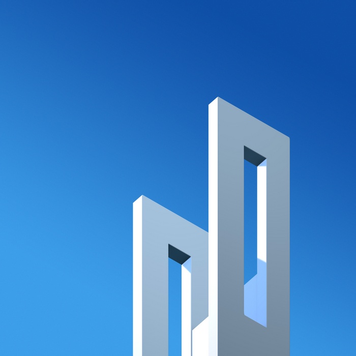Minimalist Architecture Against Blue Sky
