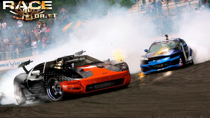 Race Drift cars with weapons