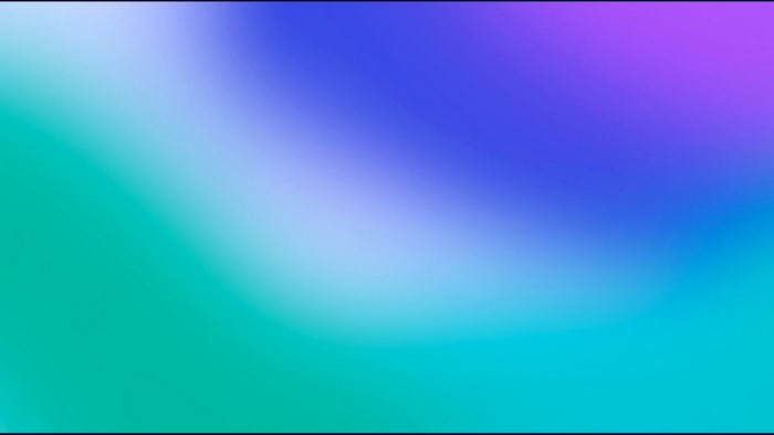Abstract gradient of blue, purple, and green