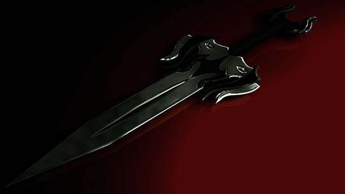 Dark fantasy dagger with ornate hilt