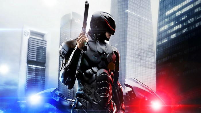 Robocop in a futuristic city