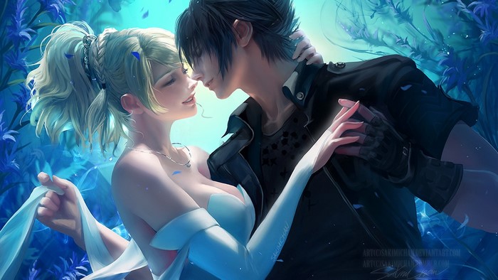 Noctis and Lunafreya dancing