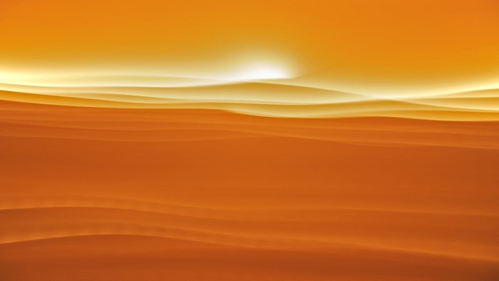 Abstract Orange and Yellow Desert Landscape