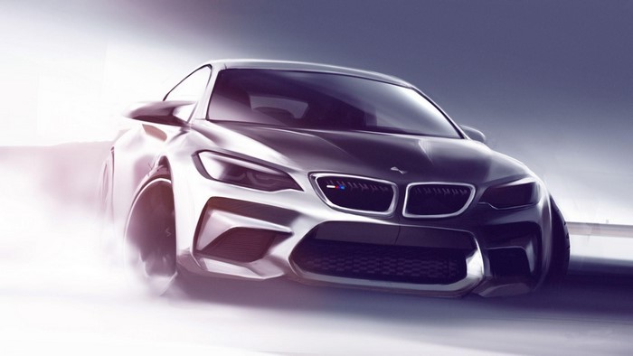 BMW M2 concept car in motion