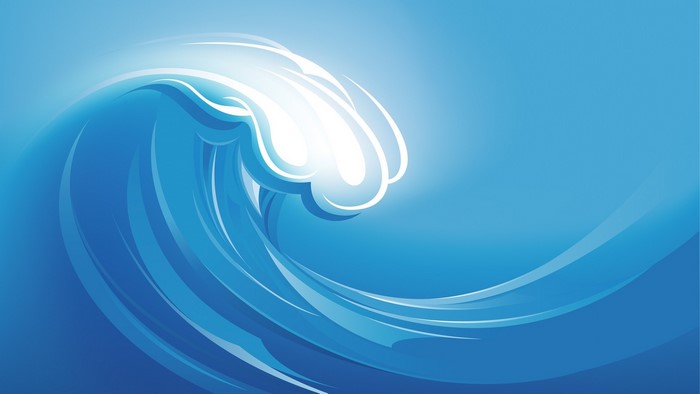 Stylized Blue Wave