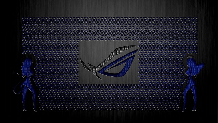 Asus ROG logo with devil and angel figures