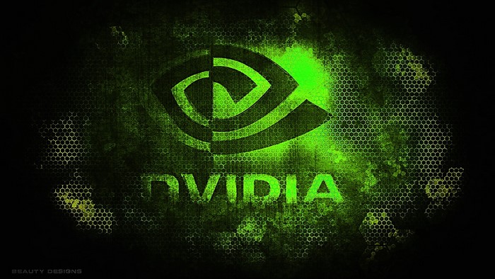 Nvidia Logo with Hexagonal Pattern
