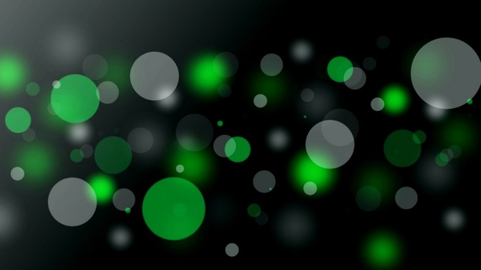 Green and Gray Bokeh Circles