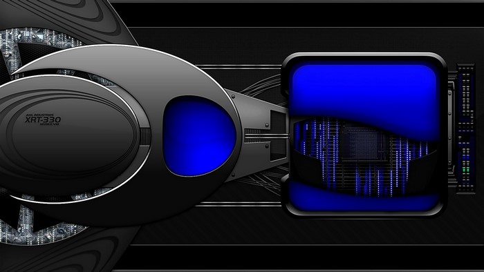 Abstract blue and black technological design