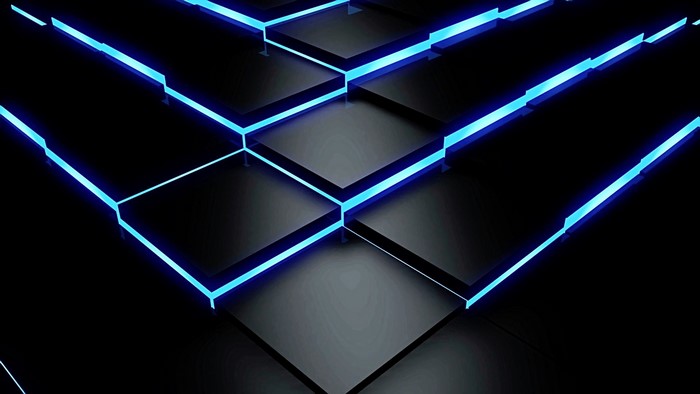 Abstract Black and Blue Geometric Pattern