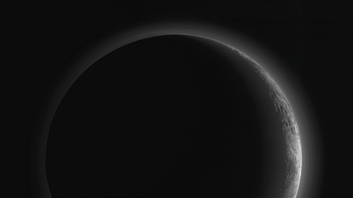 Pluto with a hazy atmosphere
