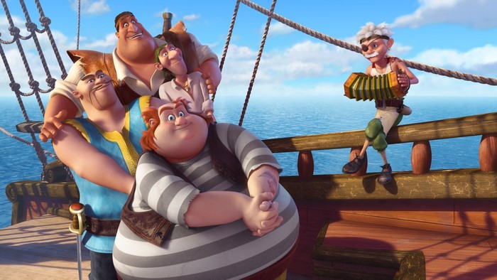 Pirates on a ship playing music