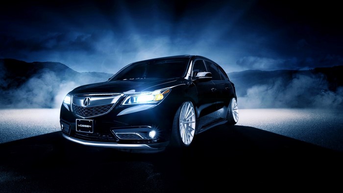 Black Acura MDX with Vossen Wheels
