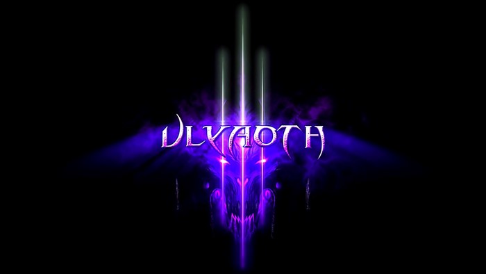 Ulyath logo with demonic imagery