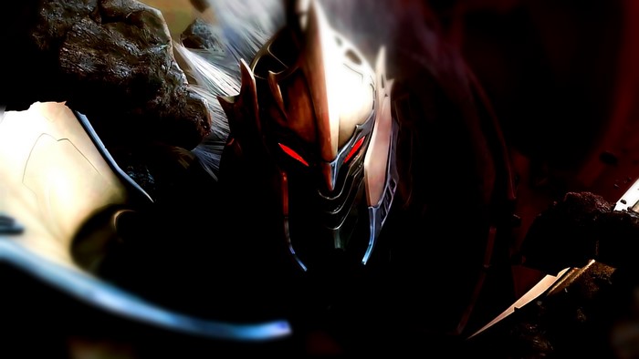 Knight with red eyes