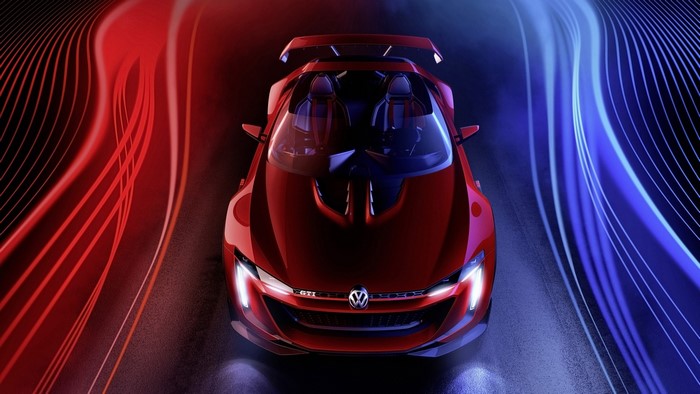 Red Volkswagen GTI concept car